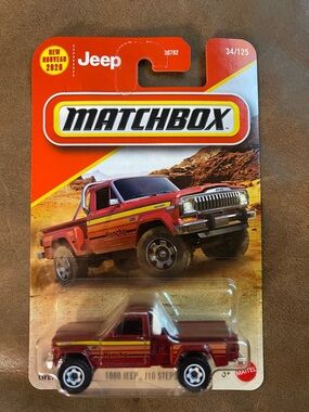 Matchbox 1980 Jeep J10 Stepside Die Cast Car Honcho Toy Truck, Cake Topper